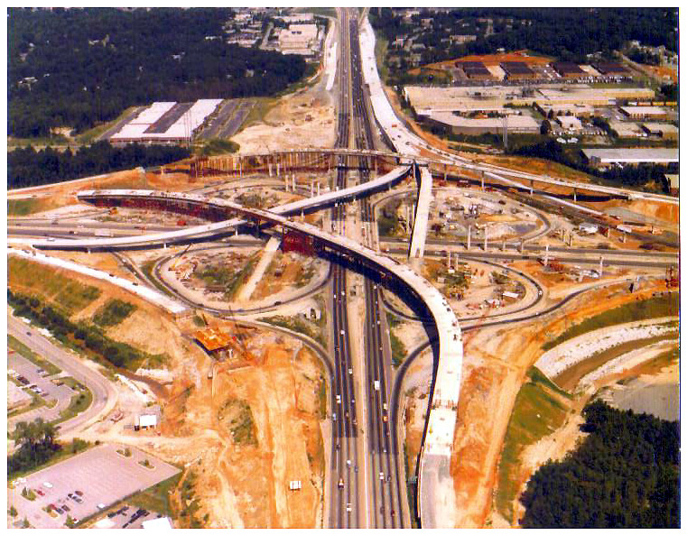 Spaghetti Junction aerial photos (1984 or so)